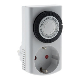 Minuterie Mécanique Quotidienne Zenitech avec Sécurité Enfant - Blanc