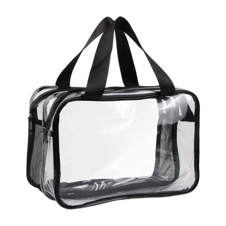 Trousse de Toilette Transparente Étanche NATUCE - Sac de Maquillage Pratique pour Voyage
