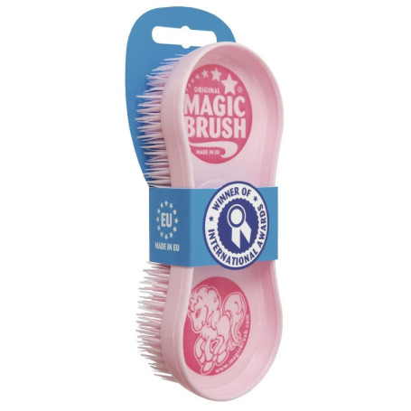 Brosse de Toilettage Ergonomique MagicBrush pour Poney - Rose