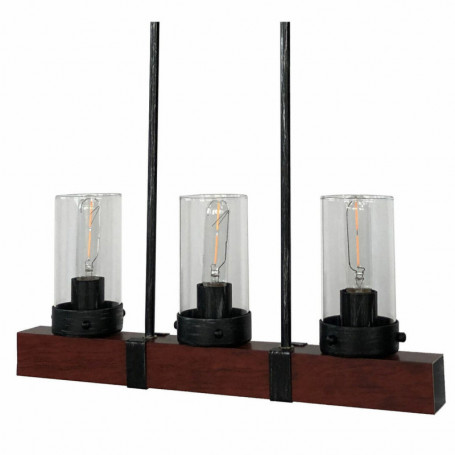 Suspension DKD Home Decor Verre Noir Marron Aluminium (50 x 8 x 21 cm) 139,99 €