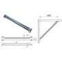 Renfort d'Angle Plat en Acier pour Lit - 2x 387mm