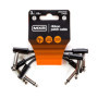 Câble Patch Ruban MXR Jim Dunlop - Lot de 3, 3 pouces, Angle Droit