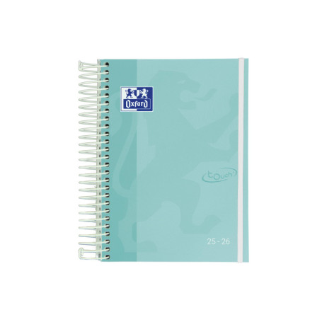 Agenda Oxford Touch 2025/2026 - 1 jour par page, Couverture Rigide, Vert Menthe