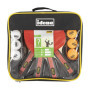Set de Ping-Pong Idena 12 pièces avec 4 Raquettes et 8 Balles - Sac de Transport Inclus