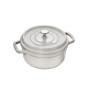 Cocotte Ronde en Fonte Truffe Blanche 22 cm - STAUB