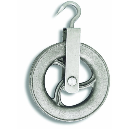 Poulie de Puits en Fonte Chapuis D 160 mm pour Corde D 25 mm