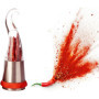Moulin à Piment Design en Acier Inoxydable - 80ml Rouge