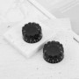 ECSiNG Lot de 4 Boutons de Vitesse Crantés pour Guitare - Contrôle Volume et Tonalité Noir