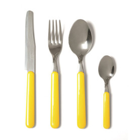 Set de 24 Couverts en Acier Inoxydable Jaune - Excelsa Fashion Service