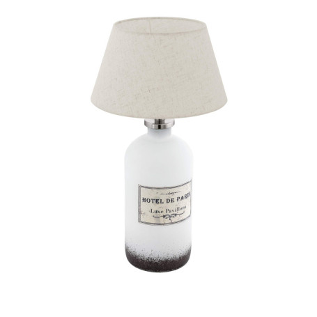 Lampe de Table Vintage Rosedal en Verre Blanc - Eglo
