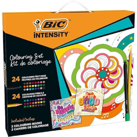 Kit de Coloriage BIC Intensity - Feutres, Crayons et Livres Inspirants