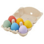 Lot de 6 œufs sensoriels colorés en silicone pour éveil et apprentissage