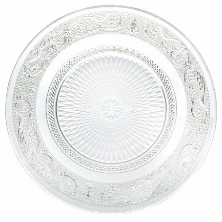 Lot de 3 assiettes de service en verre transparent Ø 33 cm - Villa d'Este Home Tivoli