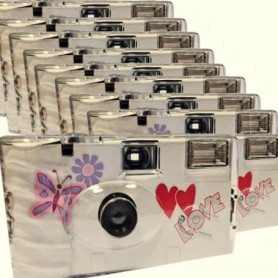 Pack de 10 Appareils Photo Jetables PHOTO PORST - Papillon avec Flash et Film