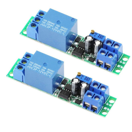 Module de Contrôle Relais Aihasd 12V avec Temporisation Réglable 0-25s
