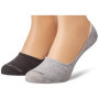 Chaussettes Invisibles Calvin Klein en Coton - Lot de 2, Gris Foncé