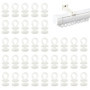 Pack de 100 Patins à Rideaux Coulissants RHQFDM - Galets en Plastique Blanc