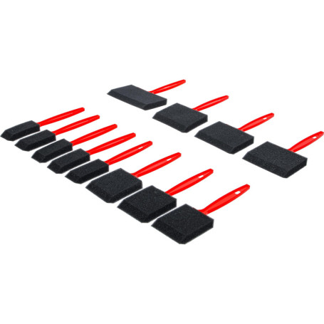 Jeu de pinceaux en mousse BGS Do it yourself - 12 pièces pour peinture et nettoyage