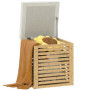 Coffre de Rangement HOMCOM en Bambou avec Assise Confortable