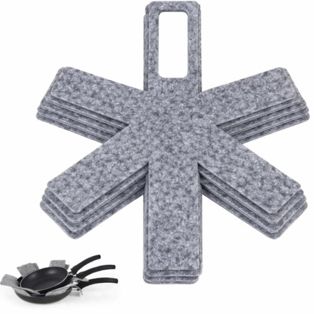 Lot de 5 Séparateurs de Poêle en Feutre - Protection Anti-Rayures