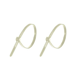 Lot de 100 colliers de serrage blancs KIPPEN 3,6 x 200 mm