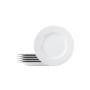 Ensemble de 6 Assiettes Plates en Porcelaine Blanche Ingrid 27cm - Tramontina