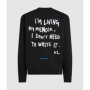 Sweat Noir Relaxé Karlism pour Homme - Karl Lagerfeld Jeans