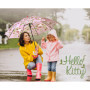 Parapluie automatique Hello Kitty pour enfants - Multicolore et rose