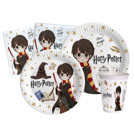 Kit Vaisselle Harry Potter pour 24 Personnes - Éco-Responsable