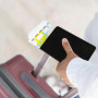 GAMBC Étui de Voyage en Cuir Noir avec Protection RFID pour Passeport et Cartes