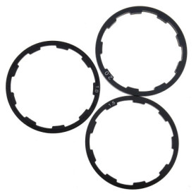 EMSea Kit de 3 Entretoises Rainurées pour Volant de Vélo en Aluminium