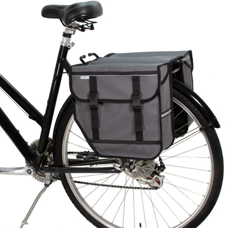 Sacoches BikyBag Model M pour Vélo - Double Compartiment Gris