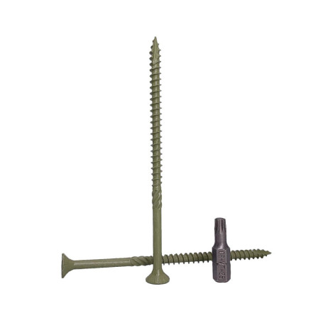 Lot de 40 vis à bois anticorrosion 5,0 x 100 mm avec tête Torx