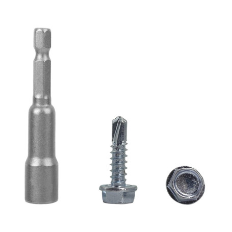 Lot de 100 vis autoforeuses en acier zingué 4,8 x 19 mm - Tête hexagonale