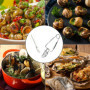 Set de 2 Pinces à Escargots et 2 Fourchettes en Acier Inoxydable