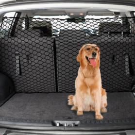 Barrière de Sécurité MiOYOOW pour Chien en Voiture - Filet Réglable 120x70 cm