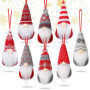 Ensemble de 8 Gnomes Suspendus pour Sapin de Noël - Décorations Scandinaves en Peluche