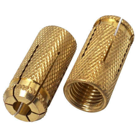 Pack de 6 Ancrages en Laiton M16 x 45 mm pour Bricolage et Construction