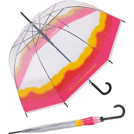 Parapluie Cloche Automatique Transparent Dip Dye - Benetton