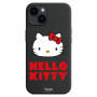 Personalaizer Coque Originale Compatible avec iPhone 14 Noir avec Motif Hello Kitty Logo