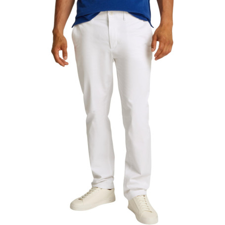 Chino Satin Homme Tommy Hilfiger - Denton Straight Fit Blanc
