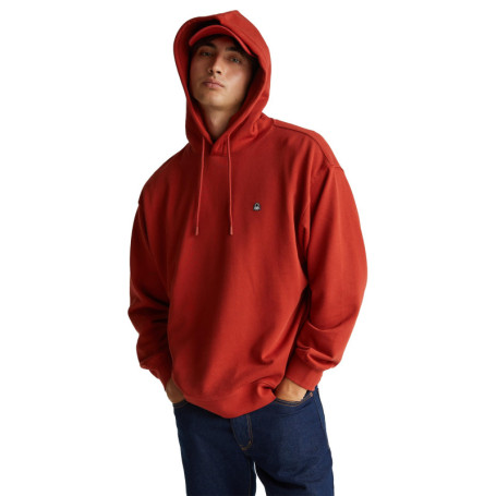 Sweat à Capuche Rouge en Coton Organique pour Homme - United Colors of Benetton