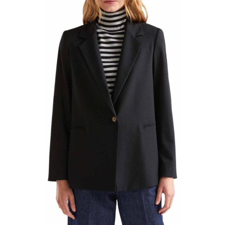 Veste Longue en Polyviscose Noir pour Femmes - United Colors of Benetton