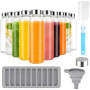 Set de 10 Bouteilles en Verre Hermétiques 540ml avec Couvercles Inox