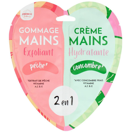Duo Gommage et Crème Hydratante Mains Pêche & Concombre - Feel Natural