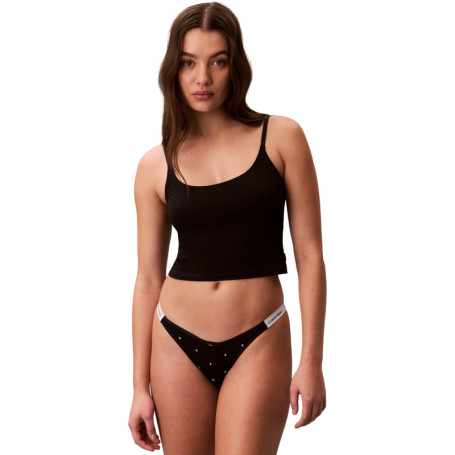 String Thong Femme Dipped Calvin Klein Noir - Modèle Seeing Stars