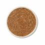 Dessous de Plat Rond en Jonc de Mer avec Bordure Blanche - 20 cm