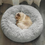 Lit Donut Moelleux pour Chats et Chiens - Coussin Apaisant Rond 40cm