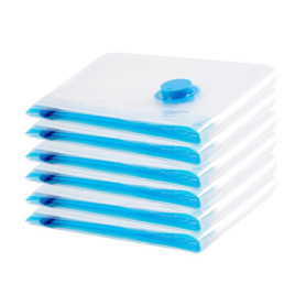 Lot de 6 sacs de rangement sous vide réutilisables pour linge et voyages - 60 x 40 cm
