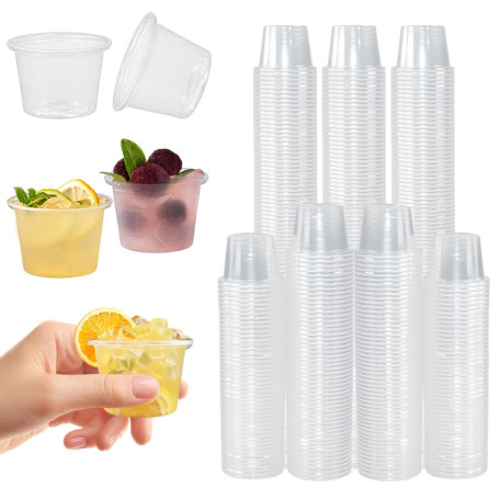 Lot de 500 Gobelets à Shot 25 ML - Verres à Liqueur Transparents pour Fêtes